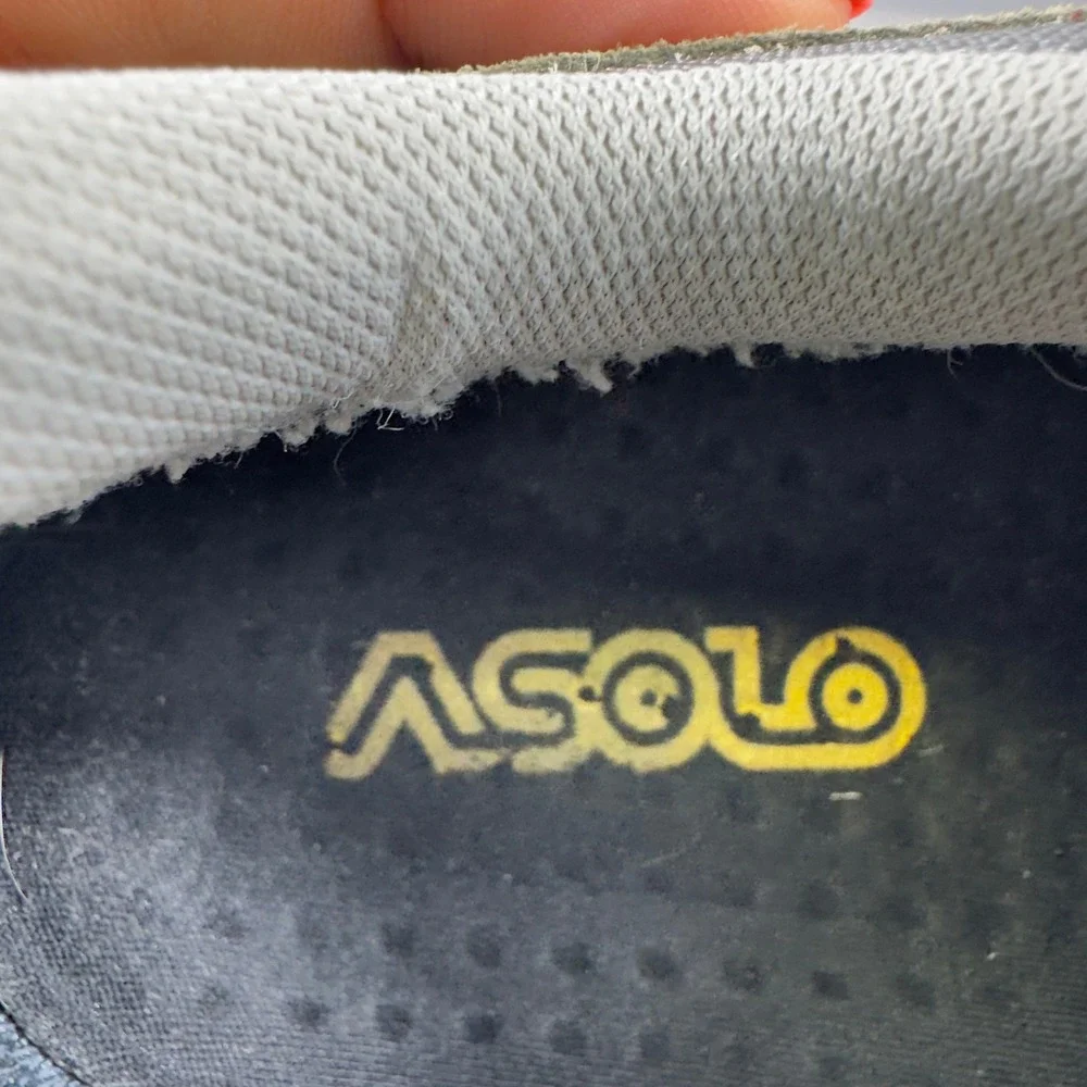Asolo Gore-Tex Suede Hiking Shoes Men 11.5 Grey Vibram Low Top Waterproof Trail